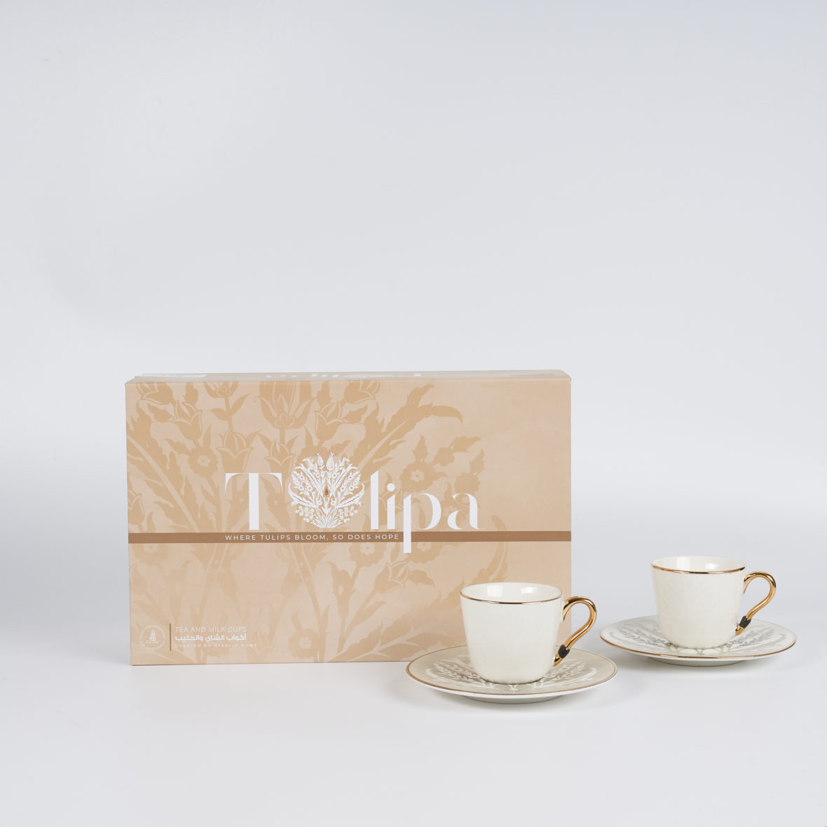 Tea Porcelain Set 12 Pcs From Tolipa – Gray