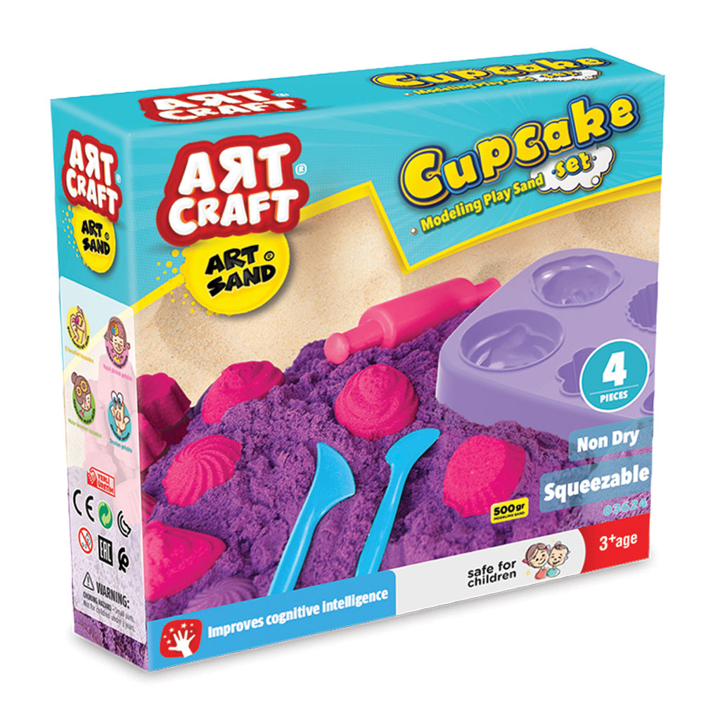 Art Craft 500 gr Cupcake Modelling Play Sand Set